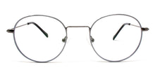 Laad de afbeelding in de galerijviewer, LUMES Parker model blue light blocking computer glasses in metal from front